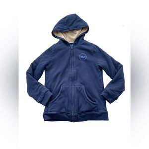 Vineyard Vines Size Medium, 12-14, Navy Sherpa Fleece Lined Hoodie Jacket